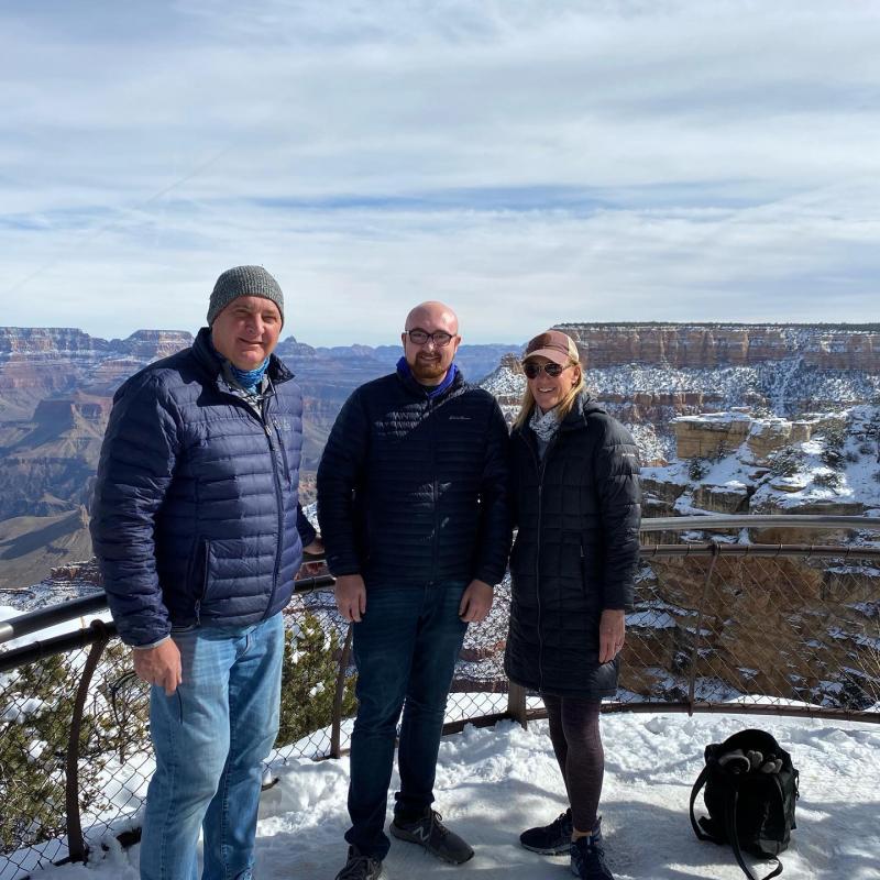 Mike Hilligoss, Dylan Hilligoss and Tina Hilligoss. Dylan is the first physicist to make the sports column.